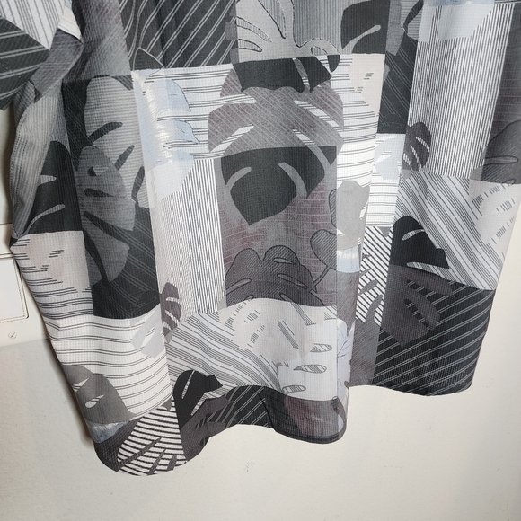 NWT Tommy Bahama Coast Patchwork Palms Grey Short Sleeve Button Shirt XXL - Picture 13 of 16